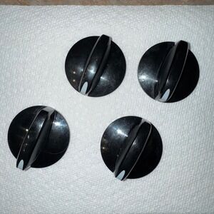 Whirlpool Gas Range Stove Burner Control Knobs Black Set of 4